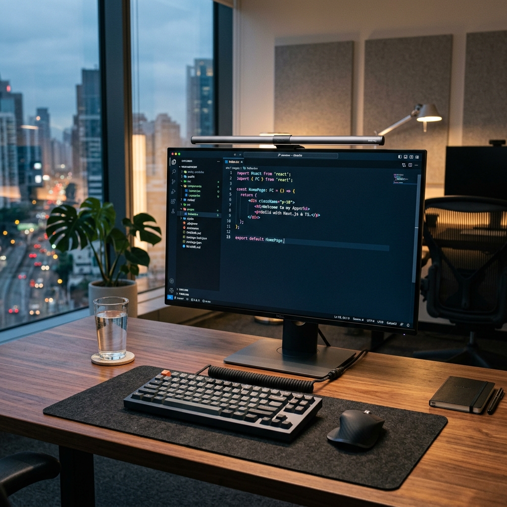 Next.js Code Workspace Mockup
